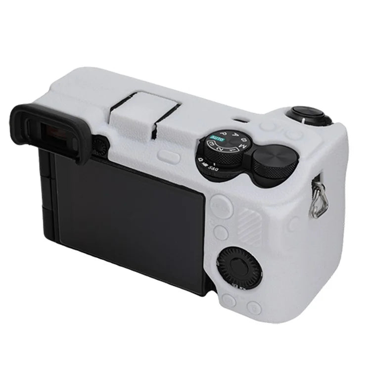 For Sony A6700 Litchi Texture Silicone Protective Case Anti-collision Camera Cover