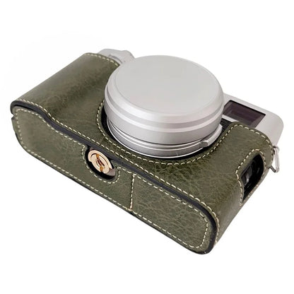 For Fujifilm X100VI Buffalo Texture Leather Camera Bag Bottom Case Easy to Replace Battery