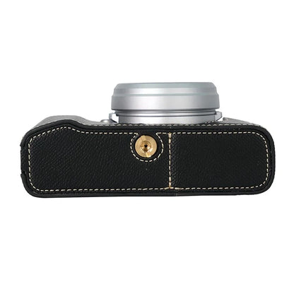 For Fujifilm X100VI Palm Texture Camera Bottom Case Easy to Replace Battery Leather Half Body Bag