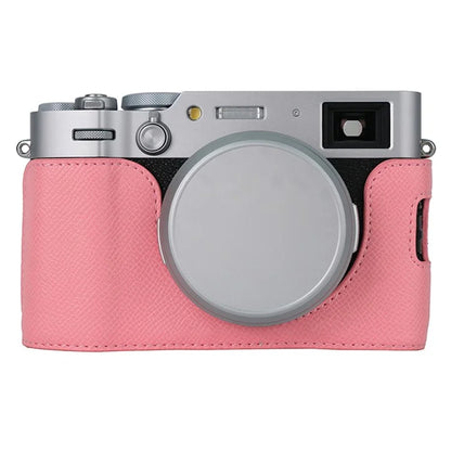 For Fujifilm X100VI Palm Texture Camera Bottom Case Easy to Replace Battery Leather Half Body Bag