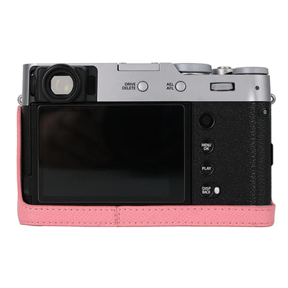 For Fujifilm X100VI Palm Texture Camera Bottom Case Easy to Replace Battery Leather Half Body Bag