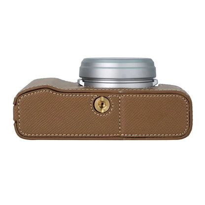 For Fujifilm X100VI Palm Texture Camera Bottom Case Easy to Replace Battery Leather Half Body Bag
