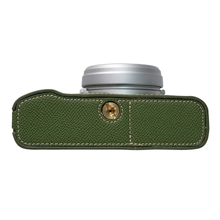 For Fujifilm X100VI Palm Texture Camera Bottom Case Easy to Replace Battery Leather Half Body Bag