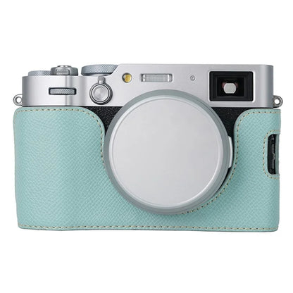 For Fujifilm X100VI Palm Texture Camera Bottom Case Easy to Replace Battery Leather Half Body Bag