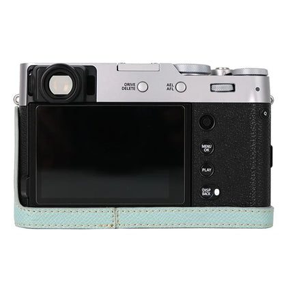 For Fujifilm X100VI Palm Texture Camera Bottom Case Easy to Replace Battery Leather Half Body Bag