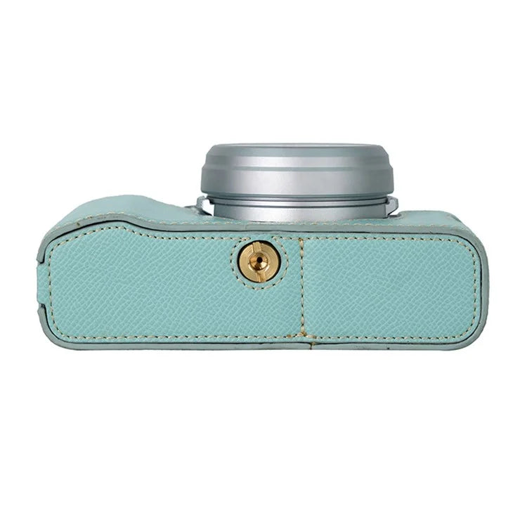 For Fujifilm X100VI Palm Texture Camera Bottom Case Easy to Replace Battery Leather Half Body Bag
