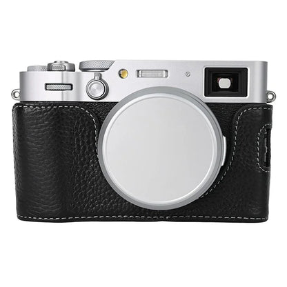 For Fujifilm X100VI Camera Half Body Cover Genuine Cow Leather Bottom Case