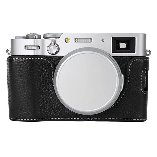 For Fujifilm X100VI Camera Half Body Cover Genuine Cow Leather Bottom Case