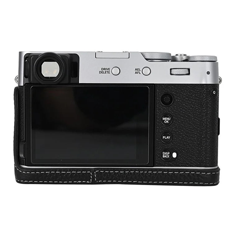 For Fujifilm X100VI Camera Half Body Cover Genuine Cow Leather Bottom Case