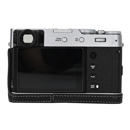 For Fujifilm X100VI Camera Half Body Cover Genuine Cow Leather Bottom Case