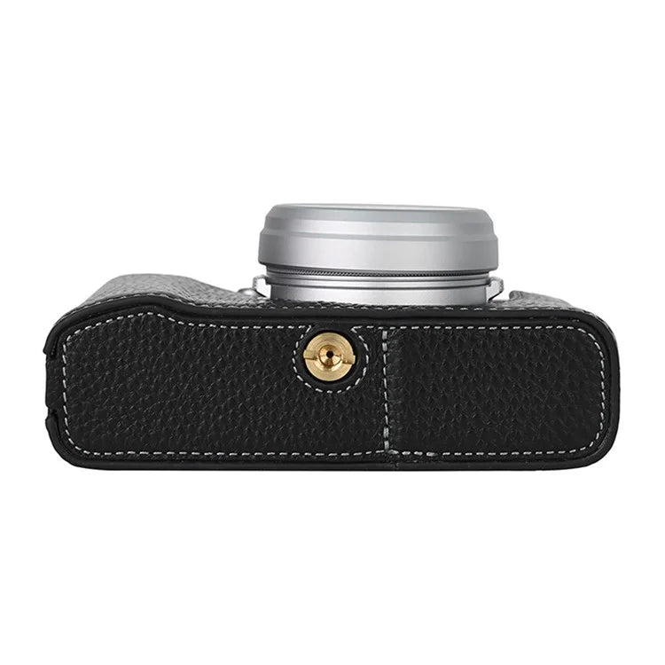 For Fujifilm X100VI Camera Half Body Cover Genuine Cow Leather Bottom Case