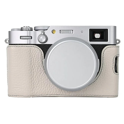 For Fujifilm X100VI Camera Half Body Cover Genuine Cow Leather Bottom Case
