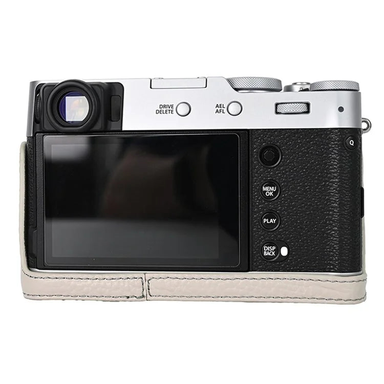 For Fujifilm X100VI Camera Half Body Cover Genuine Cow Leather Bottom Case