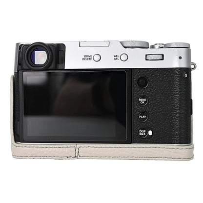 For Fujifilm X100VI Camera Half Body Cover Genuine Cow Leather Bottom Case