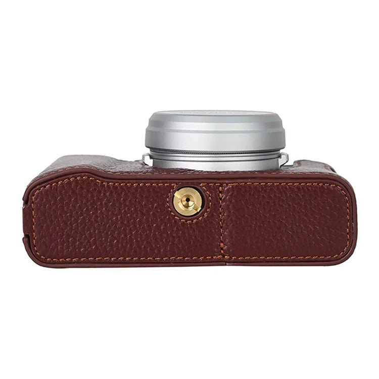 For Fujifilm X100VI Camera Half Body Cover Genuine Cow Leather Bottom Case