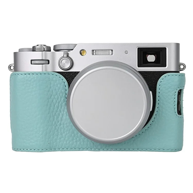 For Fujifilm X100VI Camera Half Body Cover Genuine Cow Leather Bottom Case