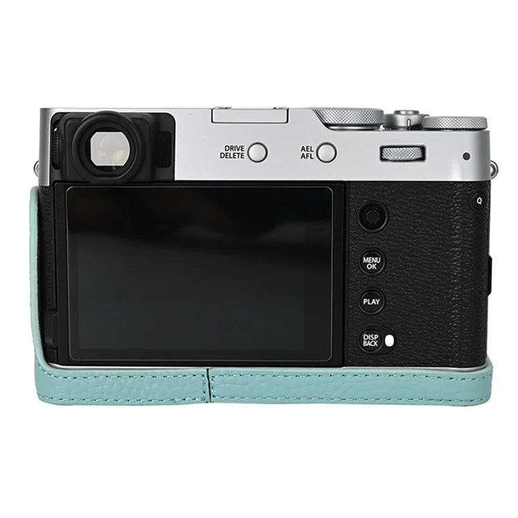 For Fujifilm X100VI Camera Half Body Cover Genuine Cow Leather Bottom Case