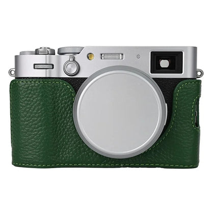 For Fujifilm X100VI Camera Half Body Cover Genuine Cow Leather Bottom Case