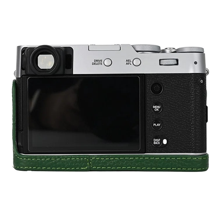 For Fujifilm X100VI Camera Half Body Cover Genuine Cow Leather Bottom Case