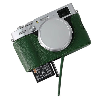 For Fujifilm X100VI Camera Half Body Cover Genuine Cow Leather Bottom Case