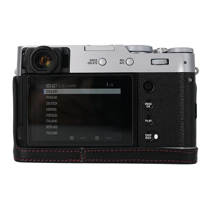 Bottom Cover for Fujifilm X100VI Half Body PU Leather Camera Case with Battery Opening