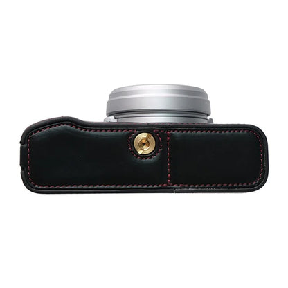 Bottom Cover for Fujifilm X100VI Half Body PU Leather Camera Case with Battery Opening