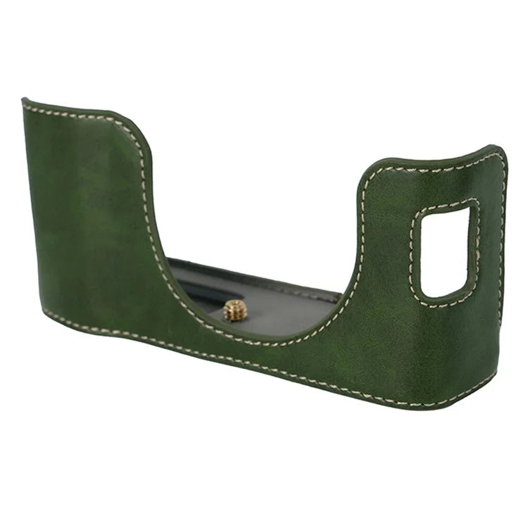 Bottom Cover for Fujifilm X100VI Half Body PU Leather Camera Case with Battery Opening