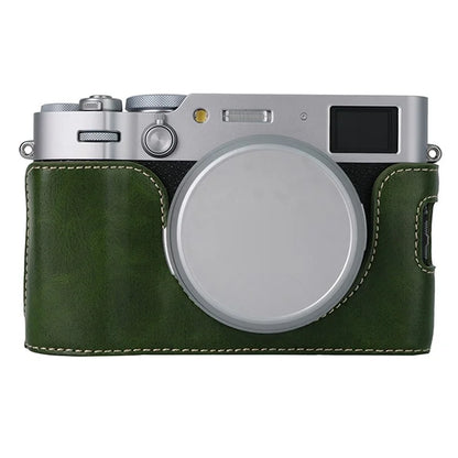 Bottom Cover for Fujifilm X100VI Half Body PU Leather Camera Case with Battery Opening