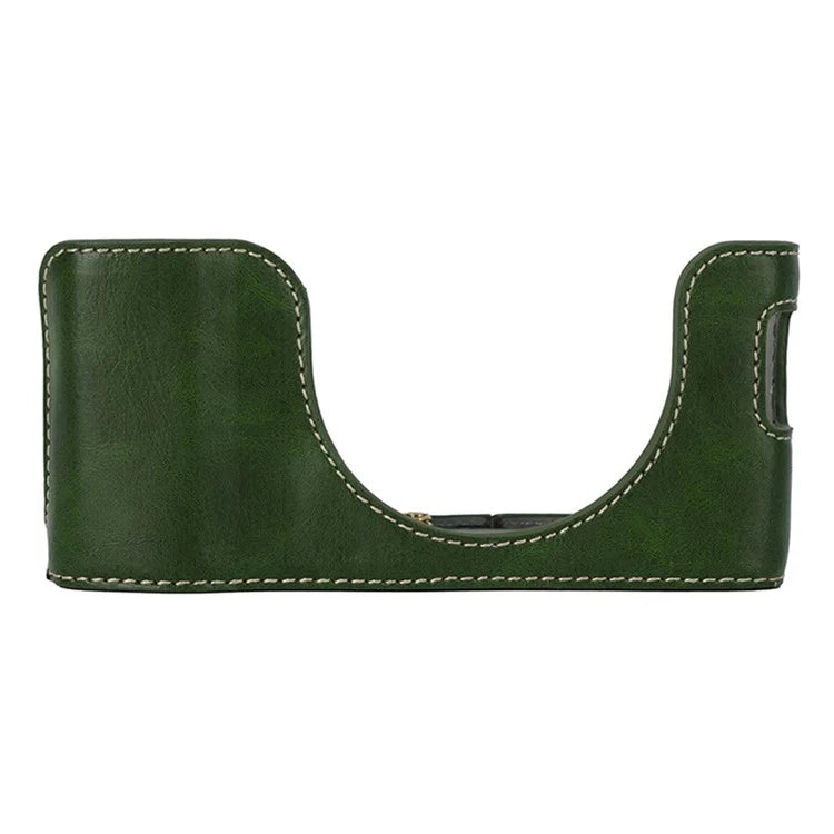 Bottom Cover for Fujifilm X100VI Half Body PU Leather Camera Case with Battery Opening