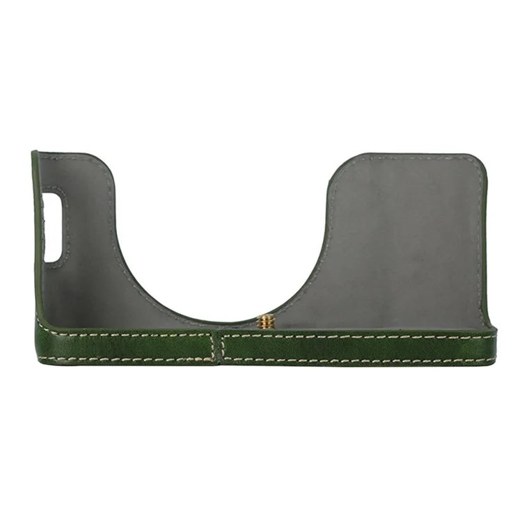 Bottom Cover for Fujifilm X100VI Half Body PU Leather Camera Case with Battery Opening