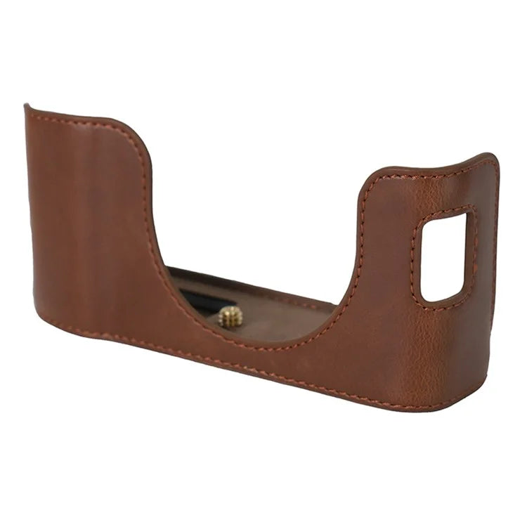 Bottom Cover for Fujifilm X100VI Half Body PU Leather Camera Case with Battery Opening