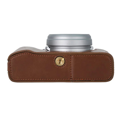 Bottom Cover for Fujifilm X100VI Half Body PU Leather Camera Case with Battery Opening
