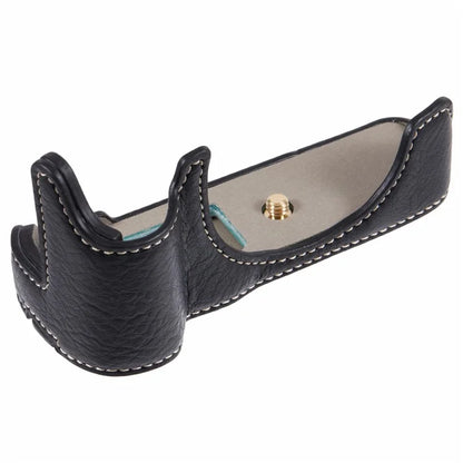 For Canon EOS M50 Mark II /  M50 / M5 Leather Camera Bag Half Body Case with Battery Opening Buffalo TextureBlack