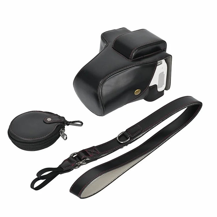 For Canon EOS 200D / 200D II Camera Bottom Case Leather Cover Easy to Change Battery