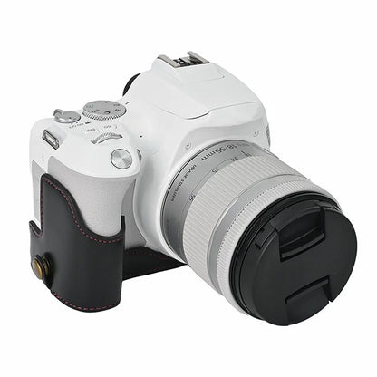 For Canon EOS 200D / 200D II Camera Bottom Case Leather Cover Easy to Change Battery