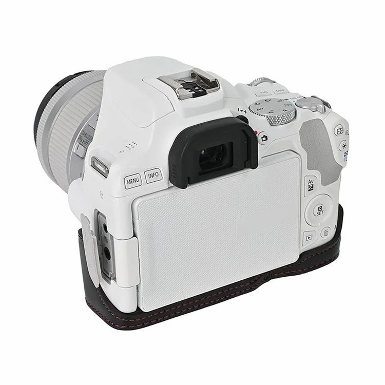 For Canon EOS 200D / 200D II Camera Bottom Case Leather Cover Easy to Change Battery