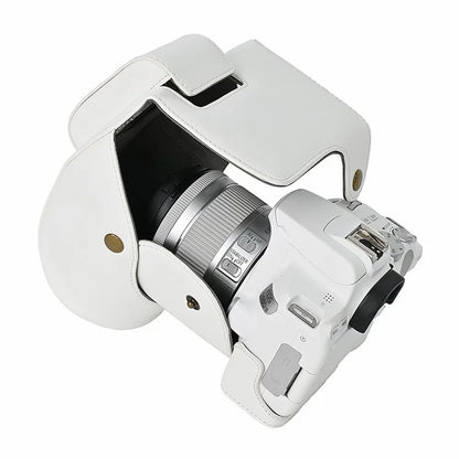 For Canon EOS 200D / 200D II Camera Bottom Case Leather Cover Easy to Change Battery