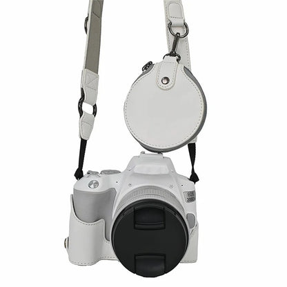 For Canon EOS 200D / 200D II Camera Bottom Case Leather Cover Easy to Change Battery