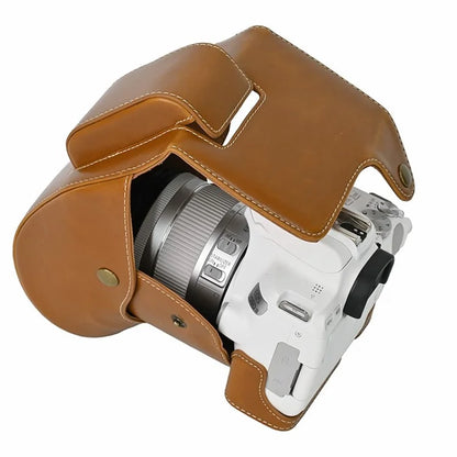For Canon EOS 200D / 200D II Camera Bottom Case Leather Cover Easy to Change Battery