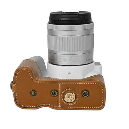 For Canon EOS 200D / 200D II Camera Bottom Case Leather Cover Easy to Change Battery