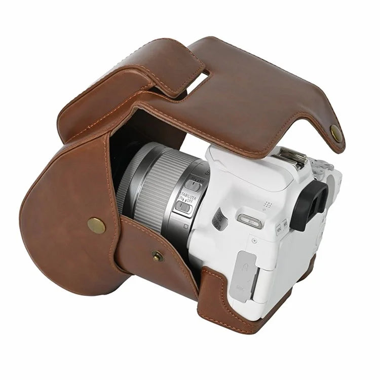 For Canon EOS 200D / 200D II Camera Bottom Case Leather Cover Easy to Change Battery