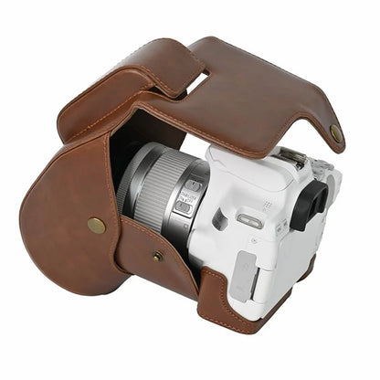 For Canon EOS 200D / 200D II Camera Bottom Case Leather Cover Easy to Change Battery