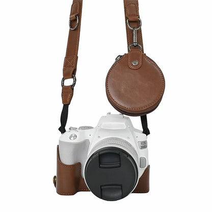 For Canon EOS 200D / 200D II Camera Bottom Case Leather Cover Easy to Change Battery