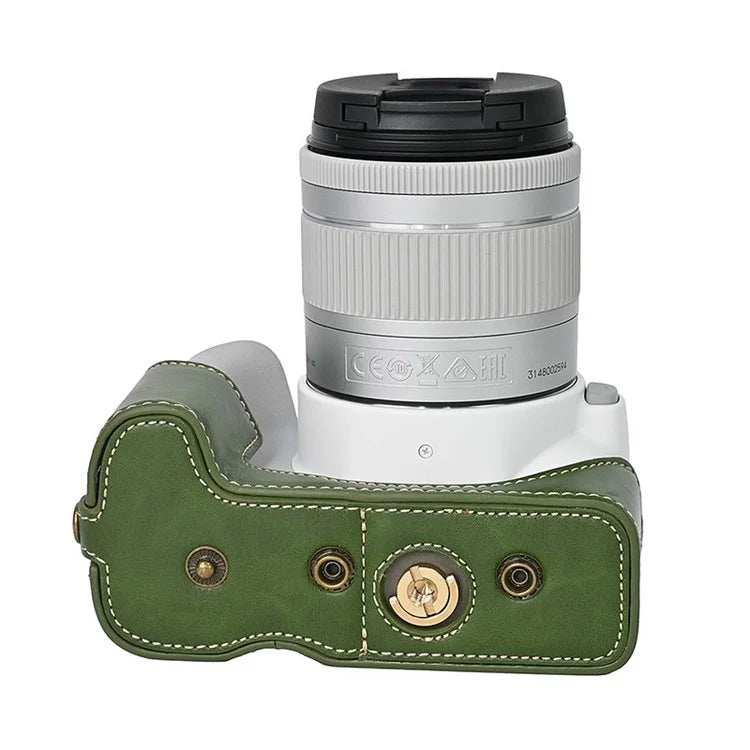 For Canon EOS 200D / 200D II Camera Bottom Case Leather Cover Easy to Change Battery