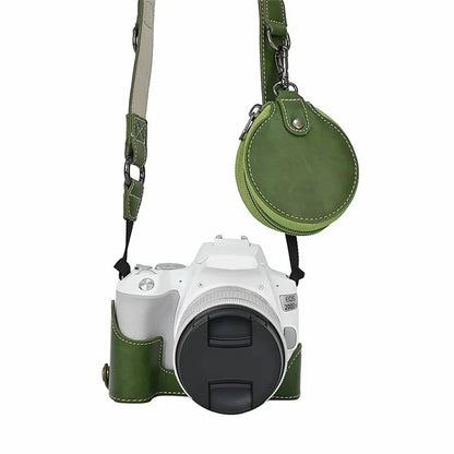 For Canon EOS 200D / 200D II Camera Bottom Case Leather Cover Easy to Change Battery