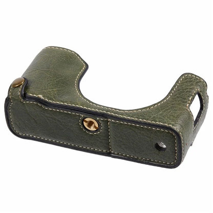 For Fujifilm X100VI PU Leather Camera Bottom Cover Half Body Case with Screw