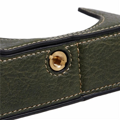 For Fujifilm X100VI PU Leather Camera Bottom Cover Half Body Case with Screw