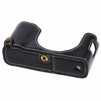 For Fujifilm X100VI PU Leather Camera Bottom Cover Half Body Case with Screw