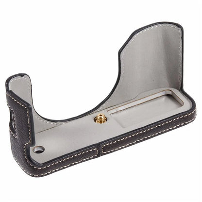 For Fujifilm X100VI PU Leather Camera Bottom Cover Half Body Case with Screw