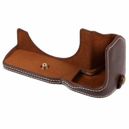 For Canon EOS R8 / RP PU Leather Bottom Case with Battery Opening Half Body Camera Protection Cover